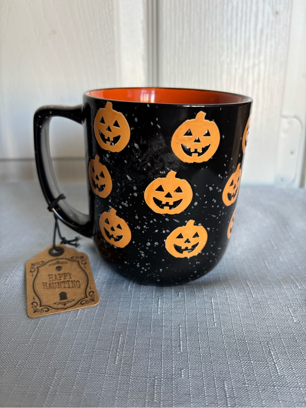 Jack O Lantern large Halloween, black and orange coffee mug NEW pumpkin 🎃